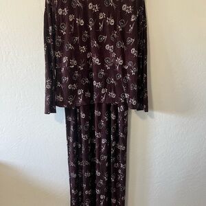 Floral Long Sleeve Top and Skirt Set